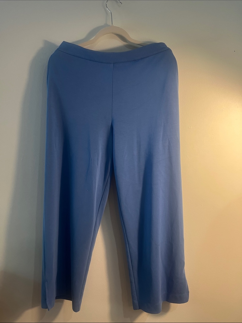 Soft Surroundings Wide-Leg Knit Pants in Periwinkle
